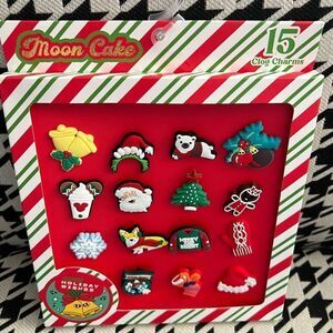 Moon Cake Clog Christmas Charms- Set of 15